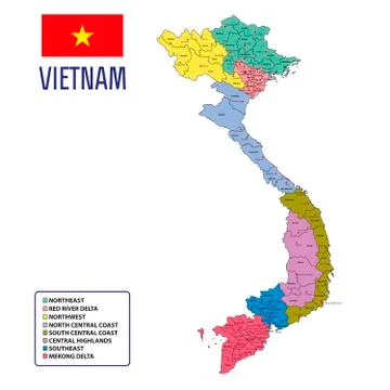 Vietnam vector map Stock Illustration