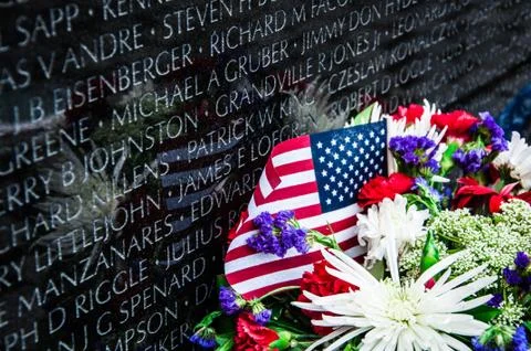 Vietnam Veterans Memorial, Washington DC, USA Stock Photos
