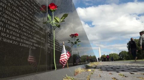 Vietnam Veteran's Wall Stock Footage 42524183