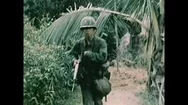 Vietnam War – 1965 – U.s. Soldiers Running Into Jungle Near Tuy Hoa Stock Footage