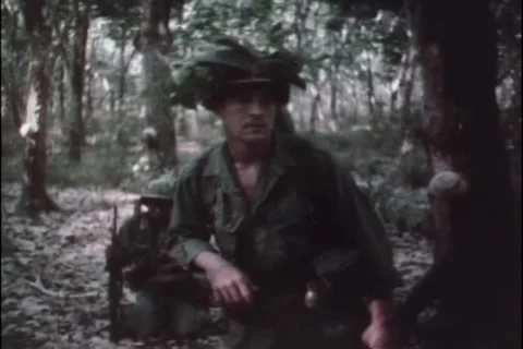 Vietnam War - American soldiers on Patro... | Stock Video | Pond5