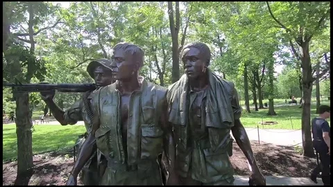 Vietnam War Memorial Washington D.C. Stock Footage