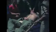 Vietnam War - Operation Piranha 1965 - Injurned Marines On Carrier 01 Stock Footage