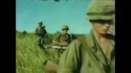 Vietnam War - Operation Piranha 1965 - Marines Crossing Vietnam  Stock Footage