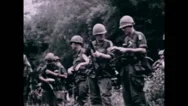Vietnam War - Operation Toledo 1966 - Us Crossing River 01 Stock Footage