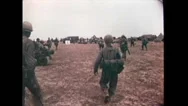 Vietnam War - Us Base Setup Stock Footage