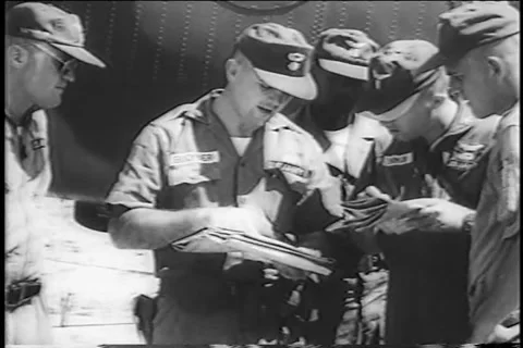 Vietnam War -  U.S. increases aid including helicopters to south Vietnam 1964 Stock Footage 238710341