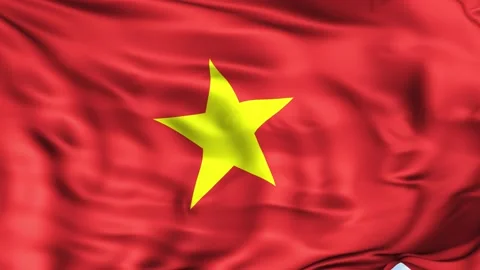 Vietnam Waving Flag Background Stock Footage 204135683