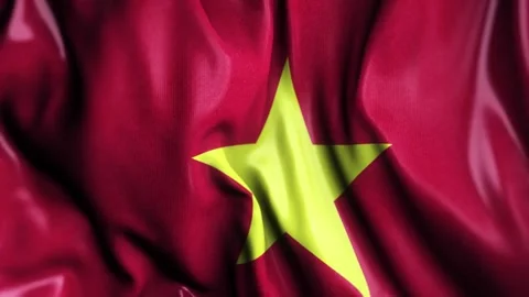 Vietnam WAVING FLAG Video stock 321019831