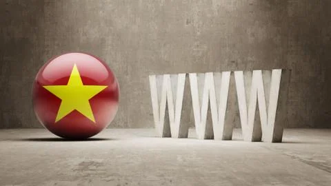Vietnam. WWW Concept. Stock Illustration