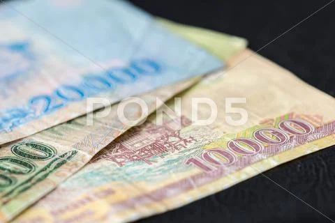 Vietnamese banknotes close up Stock Photos