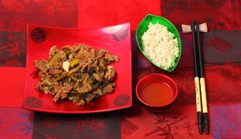 Vietnamese beef stir fry Stock Photos