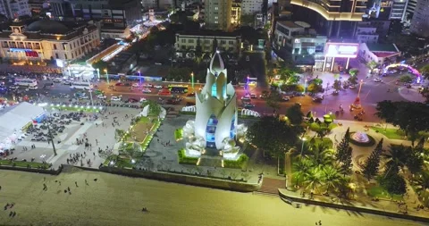 Vietnamese building, architectural structure in the form Stock Footage 311035808