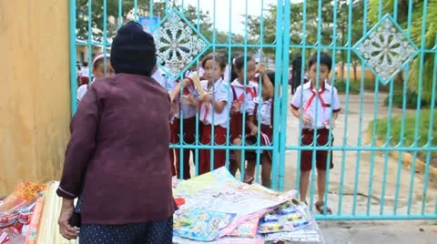 Vietnamese Children at school Stock Footage 18173813