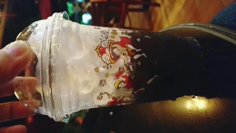 Vietnamese coffee in take-away plastic cup with art decoration 스톡 동영상 248307337
