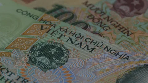 Vietnamese Dong Banknotes 스톡 동영상 103374543