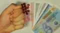 Vietnamese Dong VND, Counting Drugs and Money, Health Care, Colorful Pills HD Footage