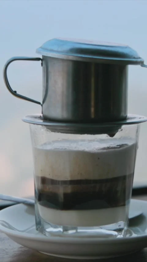 Vietnamese Egg Coffee being prepared, Yen Minh, Ha Giang, Vietnam Video stock 329254085