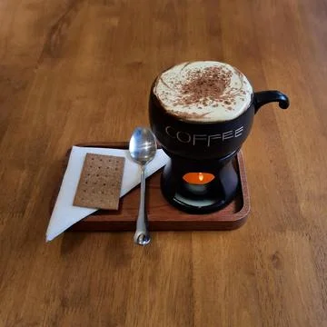 Vietnamese Egg Cream Coffee Stock Photos