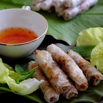Vietnamese egg roll Foto stock