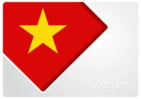 Vietnamese flag design background. Vector illustration. Stock Illustration