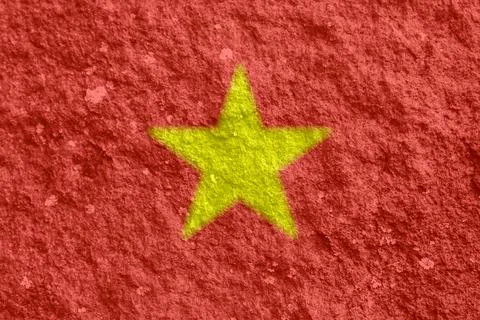 Vietnamese flag texture as a background Stock Photos
