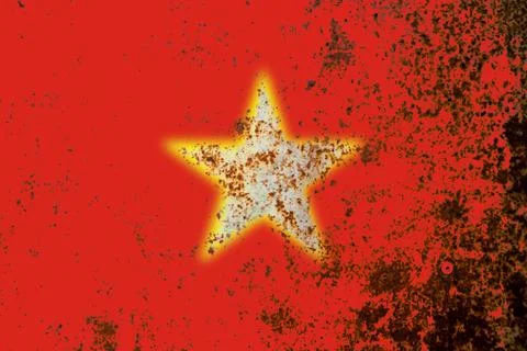 Vietnamese flag texture as a background Stock Photos