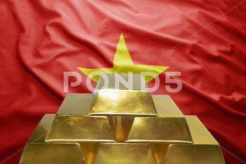 Vietnamese gold reserves Stock Photos