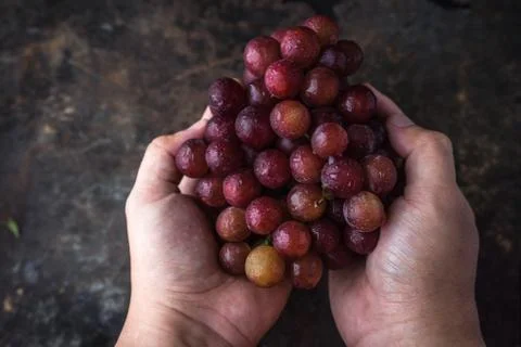 Vietnamese grape on rustic background Stock Photos