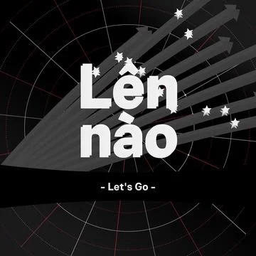 The Vietnamese phrase for LET'S GO typography with space matrix void palette and 스톡 일러스트