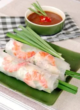 Vietnamese spring roll Stock Photos