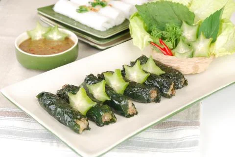 Vietnamese spring roll Stock Photos