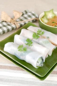 Vietnamese spring roll Stock Photos