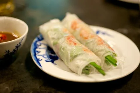 Vietnamese spring rolls Stock Photos