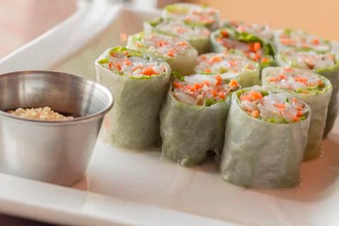 Vietnamese Spring Rolls Stock Photos