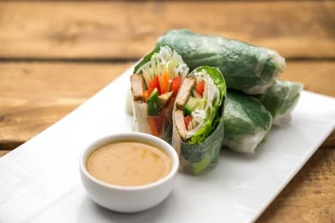 Vietnamese Spring Rolls Stock Photos
