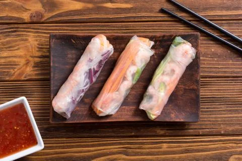 Vietnamese spring rolls Stock Photos