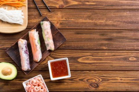 Vietnamese spring rolls Foto stock