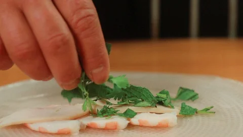 Vietnamese Spring Rolls process part 3 Stock Footage 83326172