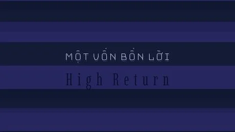 Vietnamese text conveying HIGH RETURN decorative lettering mask with pale loop l Stock Illustration