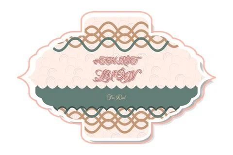 Vietnamese wording for FOR REAL typographic composition with edge wave strokes o Stock-Illustration