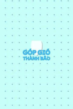Vietnamese wording for SMALL THINGS ADD UP lettering artwork in sky frozen cryst Stock Illustration
