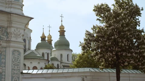 View of the 11th century church  Stock Footage 247698402