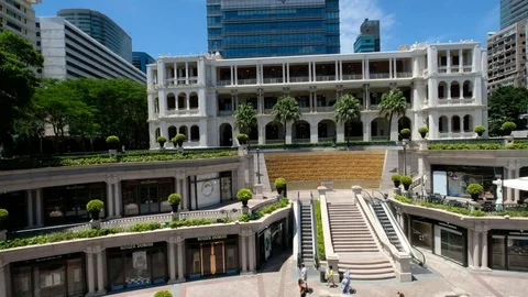 View of 1881 Heritage or former Marine Police Headquarters in Hong Kong. Stock Footage 78837660