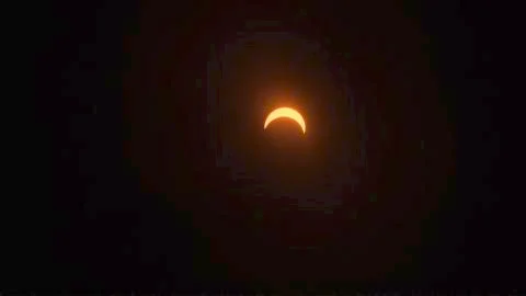 View of the 2017 North American Eclipse. Stock Photos