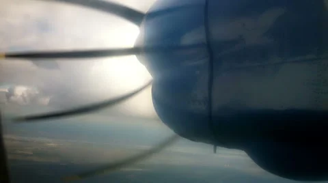 View from the An-24 Airplane. Flying under Yakutia Vídeos de archivo 59531389