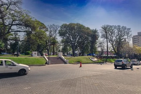 View of 25 de Mayo square 스톡 사진