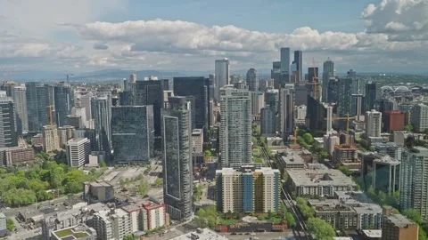 View (4X speed) from the Space Needle in Seattle, Washington Stock Footage 244066535