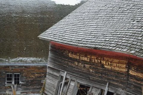	View of Abandoned Barns Stock Photos