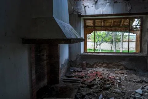 View of a abandoned house Stock Photos